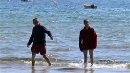 Ashley and Will enjoying South Sands Beach